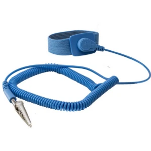 سوار معصم مضاد للسّتاتيك بمشبكات تمساح / Static Wrist Band with Strip Alligator Clips 45mm