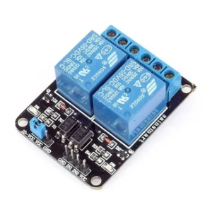 ريلاي موديول 5 فولت قناتين / relay-module-5v-dc-2-ch