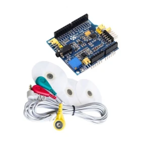 درع لأردوينو  / ECG/EKG/EMG Shield for Arduino with Cables and Electrodes