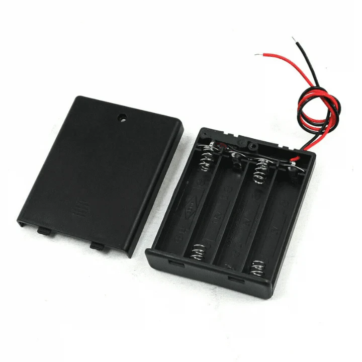 حامل بطاريات 4 قطع AAA مع غطاء ومفتاح / 4X AAA BATTERY HOLDER WITH COVER& SWITCH