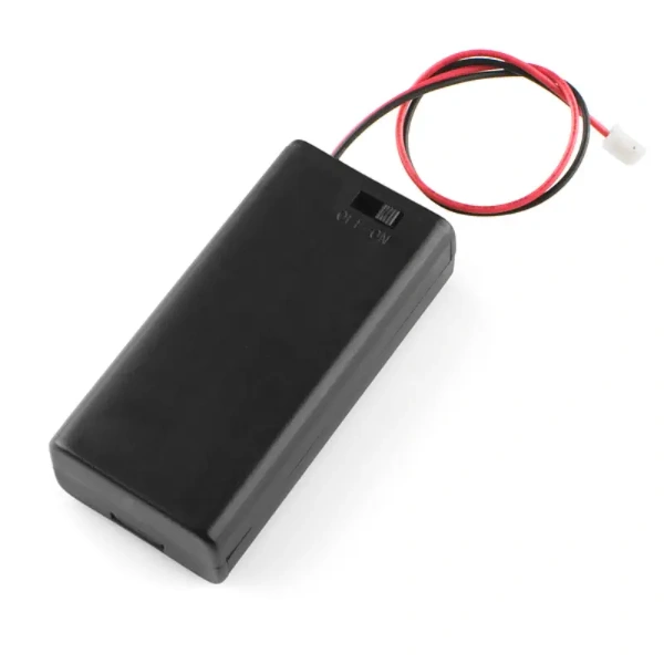 حامل بطاريات AA ثنائي مع مفتاح تشغيل/إطفاء ووصلة JST PH / 2 x AA Battery Holder with On/Off Switch & JST PH Connector